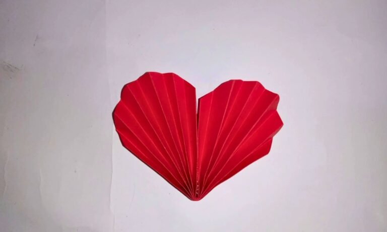 Heart Paper Craft Tutorial for Kids with Simple DIY Steps